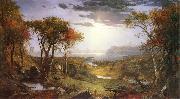 Jasper Cropsey Herbst am Hudson River painting